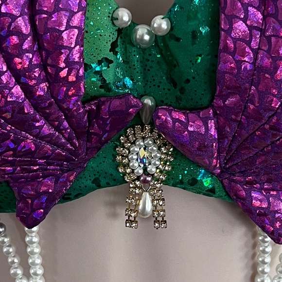 Little Mermaid Shell Bra Top Handmade Cosplay Halloween Glam Disney Party Medium - Picture 3 of 8